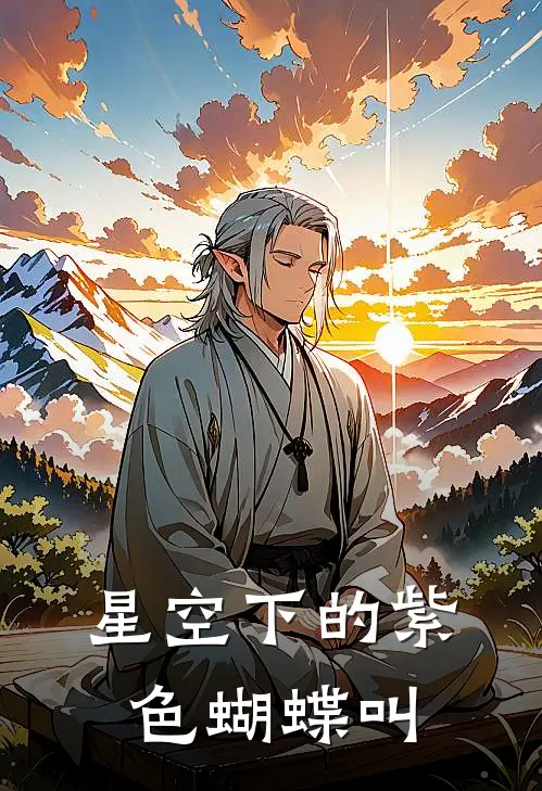 星空下的紫色蝴蝶叫