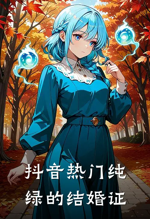 抖音热门纯绿的结婚证